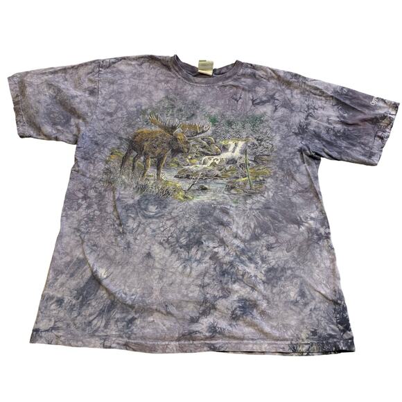 Vintage Art Unlimited Moose River Tie Dye Graphic Tee Shirt XL - Picture 1 of 8